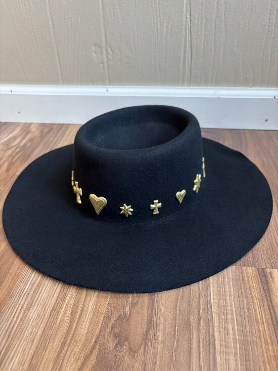 Lack Of Color Accessories - Lack of Color Celestial Black Australian Wool Boater Hat